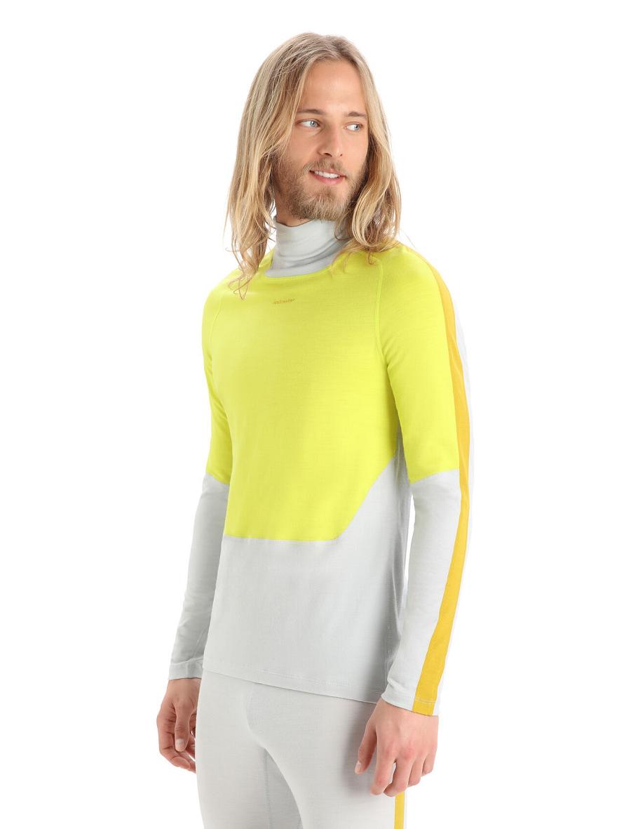 Base Layers Icebreaker Merino 200 Sonebula Long Sleeve High Neck Thermal Top Męskie Mięta | PL 1602MQZA